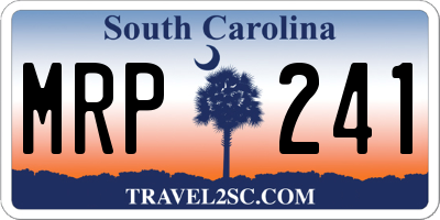 SC license plate MRP241