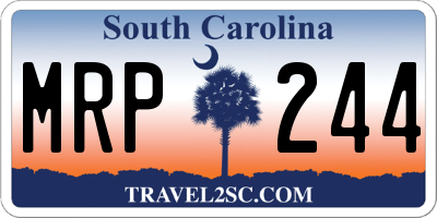 SC license plate MRP244