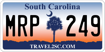 SC license plate MRP249