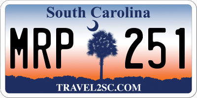 SC license plate MRP251