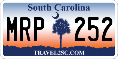 SC license plate MRP252