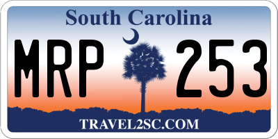 SC license plate MRP253
