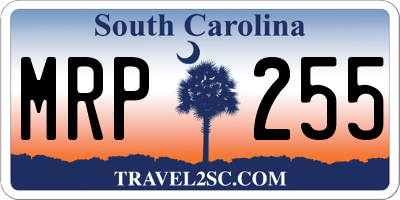 SC license plate MRP255
