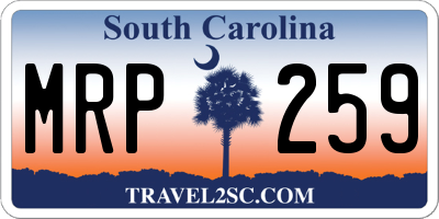 SC license plate MRP259