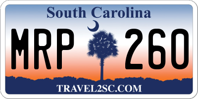 SC license plate MRP260