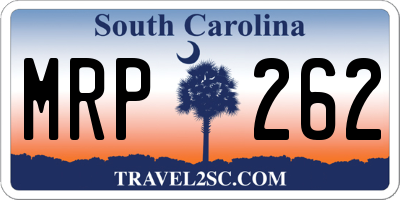 SC license plate MRP262