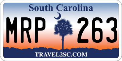 SC license plate MRP263