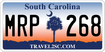 SC license plate MRP268