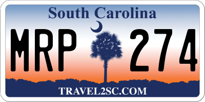 SC license plate MRP274