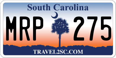 SC license plate MRP275