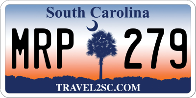 SC license plate MRP279