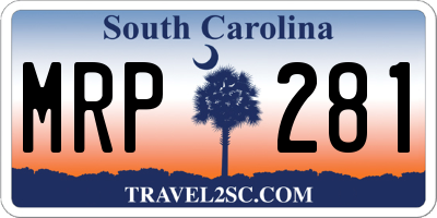 SC license plate MRP281