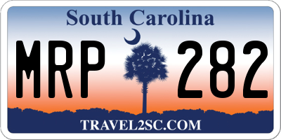 SC license plate MRP282