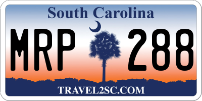 SC license plate MRP288