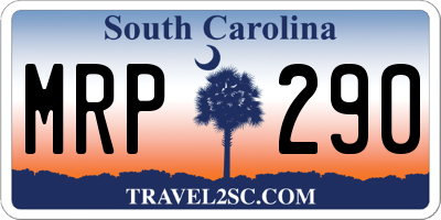 SC license plate MRP290