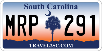 SC license plate MRP291