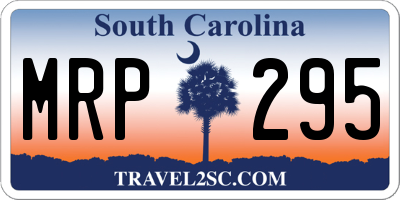 SC license plate MRP295