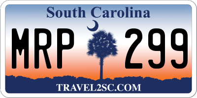 SC license plate MRP299