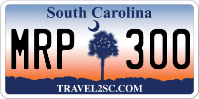 SC license plate MRP300
