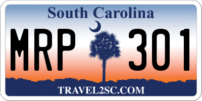 SC license plate MRP301