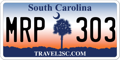 SC license plate MRP303