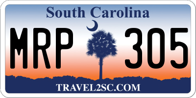 SC license plate MRP305
