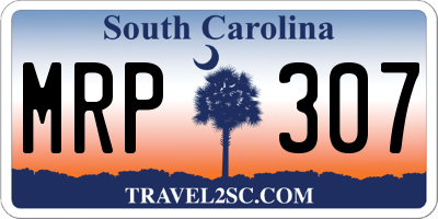 SC license plate MRP307