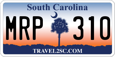 SC license plate MRP310