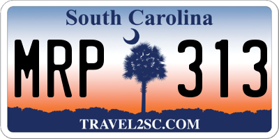 SC license plate MRP313