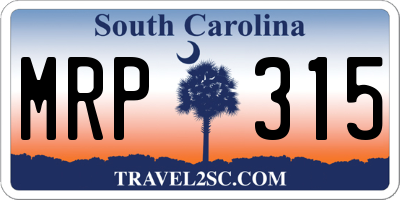 SC license plate MRP315