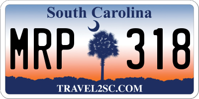 SC license plate MRP318