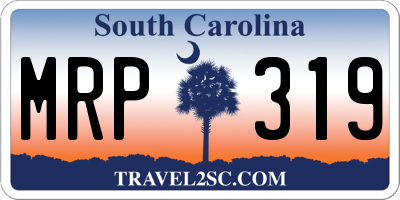 SC license plate MRP319