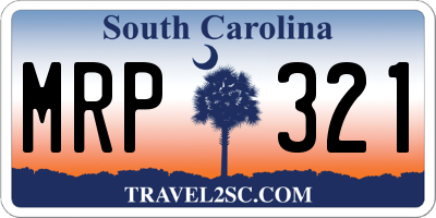 SC license plate MRP321