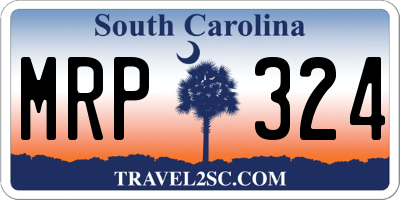 SC license plate MRP324