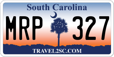 SC license plate MRP327