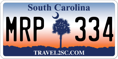 SC license plate MRP334