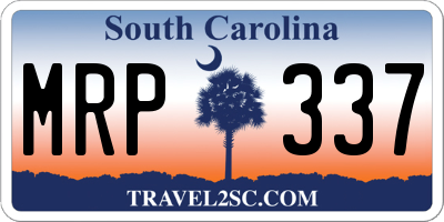 SC license plate MRP337