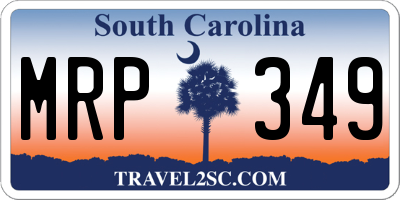 SC license plate MRP349