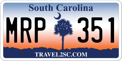 SC license plate MRP351