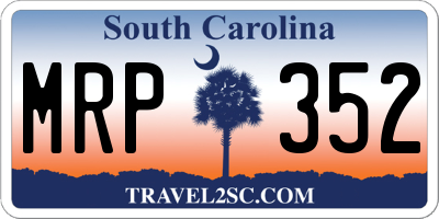 SC license plate MRP352