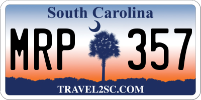 SC license plate MRP357