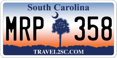 SC license plate MRP358