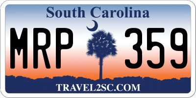 SC license plate MRP359