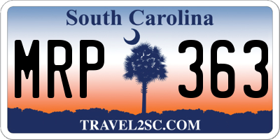 SC license plate MRP363