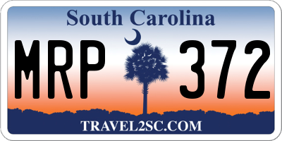 SC license plate MRP372