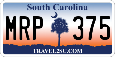 SC license plate MRP375