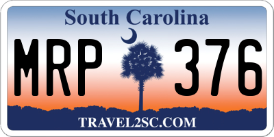SC license plate MRP376