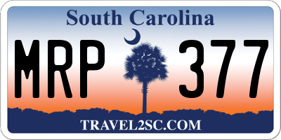 SC license plate MRP377