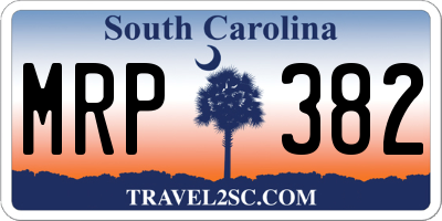 SC license plate MRP382