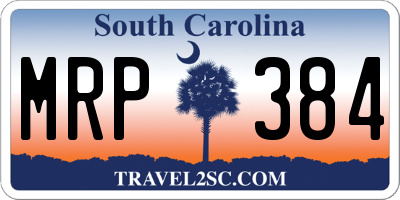 SC license plate MRP384